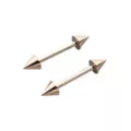 Silvertone Spiked Internally Threaded Nipple Barbells - 14 Gauge at Spencer's