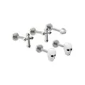 Multi-Pack Titanium Skull Flatback Labret Lip Rings 5 Pack - 16 Gauge at Spencer's