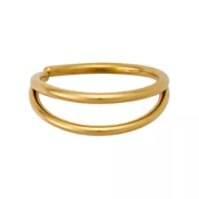 Gold Titanium 2-Row Nose Hoop - 20 Gauge at Spencer's