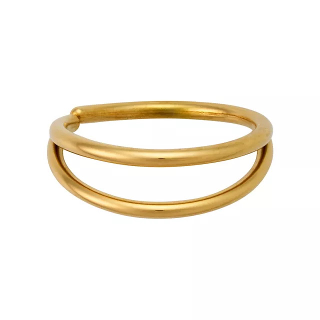 Gold Titanium 2-Row Nose Hoop - 20 Gauge at Spencer's