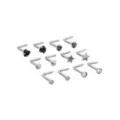 Multi-Pack CZ Black Star Heart L-Bend Nose Rings 12 Pack - 18 Gauge at Spencer's