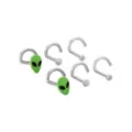 Multi-Pack Alien Screw Nose Rings 6 Pack - 18 Gauge at Spencer's