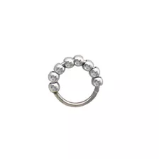 Silver Beaded Hinge Hoop - 16 Gauge at Spencer's