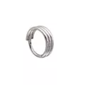 Silvertone Ribbed Hinge Hoop Earring - 16 Gauge at Spencer's