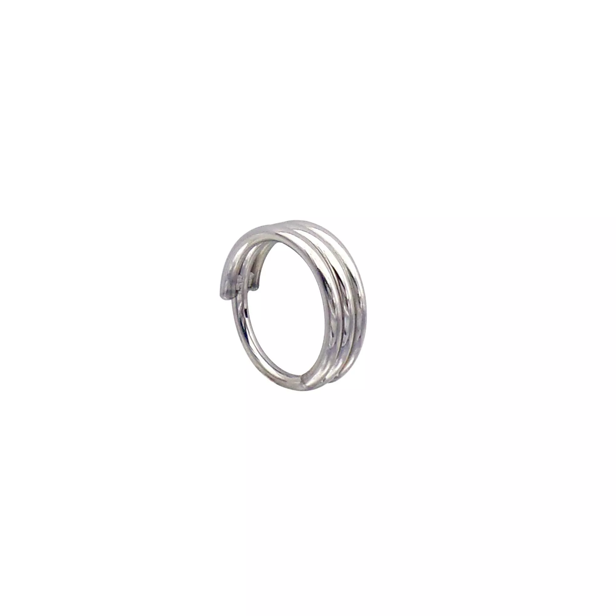 Silvertone Ribbed Hinge Hoop Earring - 16 Gauge at Spencer's