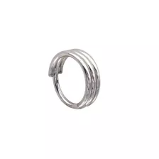 Silvertone Ribbed Hinge Hoop Earring - 16 Gauge at Spencer's