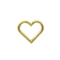 Goldtone Heart Hinged Hoop - 16 Gauge at Spencer's
