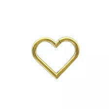Goldtone Heart Hinged Hoop - 16 Gauge at Spencer's
