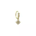 CZ Goldtone Dangle Star Hoop Nose Ring - 20 Gauge at Spencer's