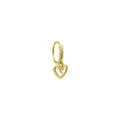Gold Plated CZ Heart Dangle Hoop - 20 Gauge at Spencer's