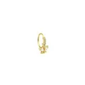 CZ Gold Plated Butterfly Dangle Hoop Ring - 20 Gauge at Spencer's