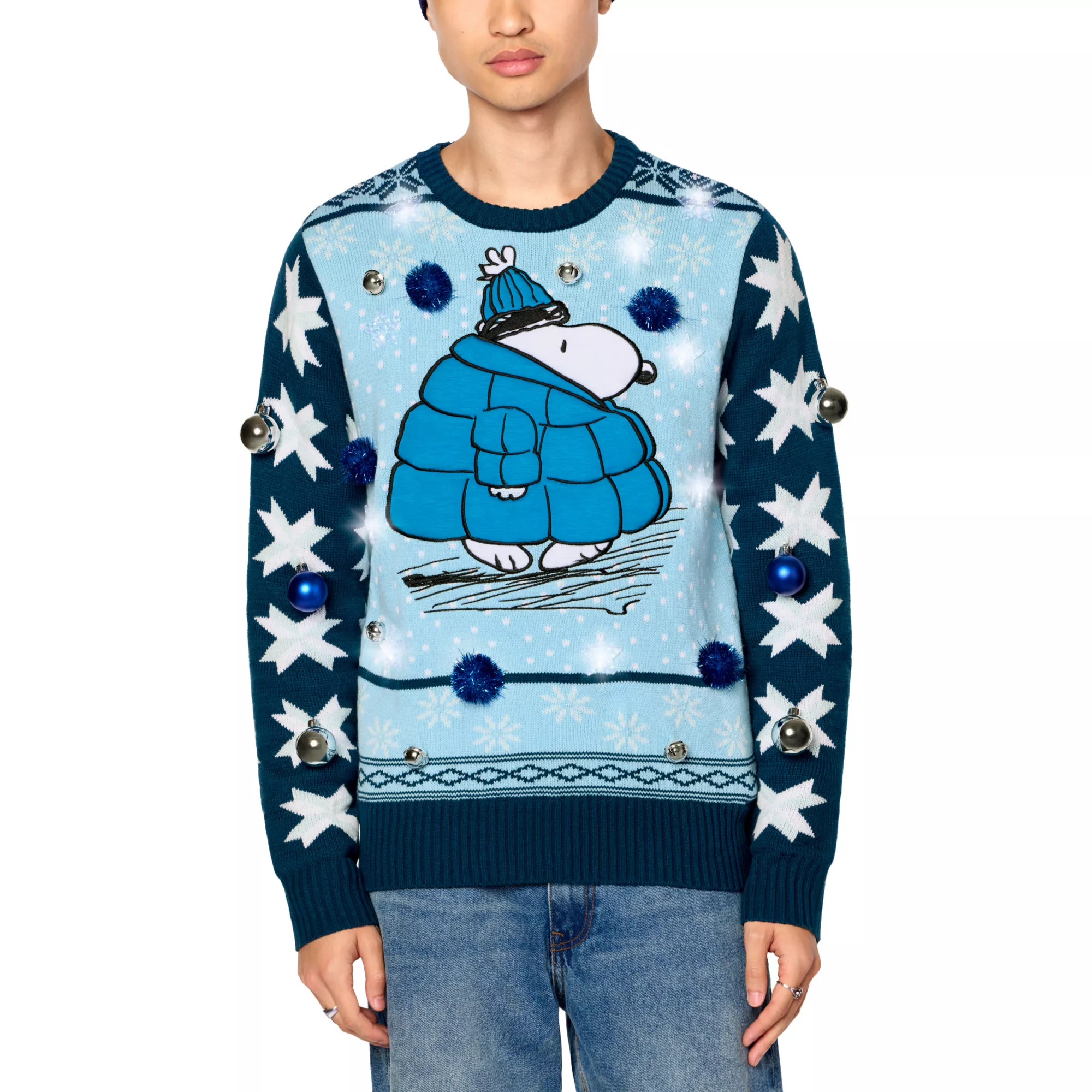Light-Up Snoopy Bundled Up Christmas Sweater - Peanuts