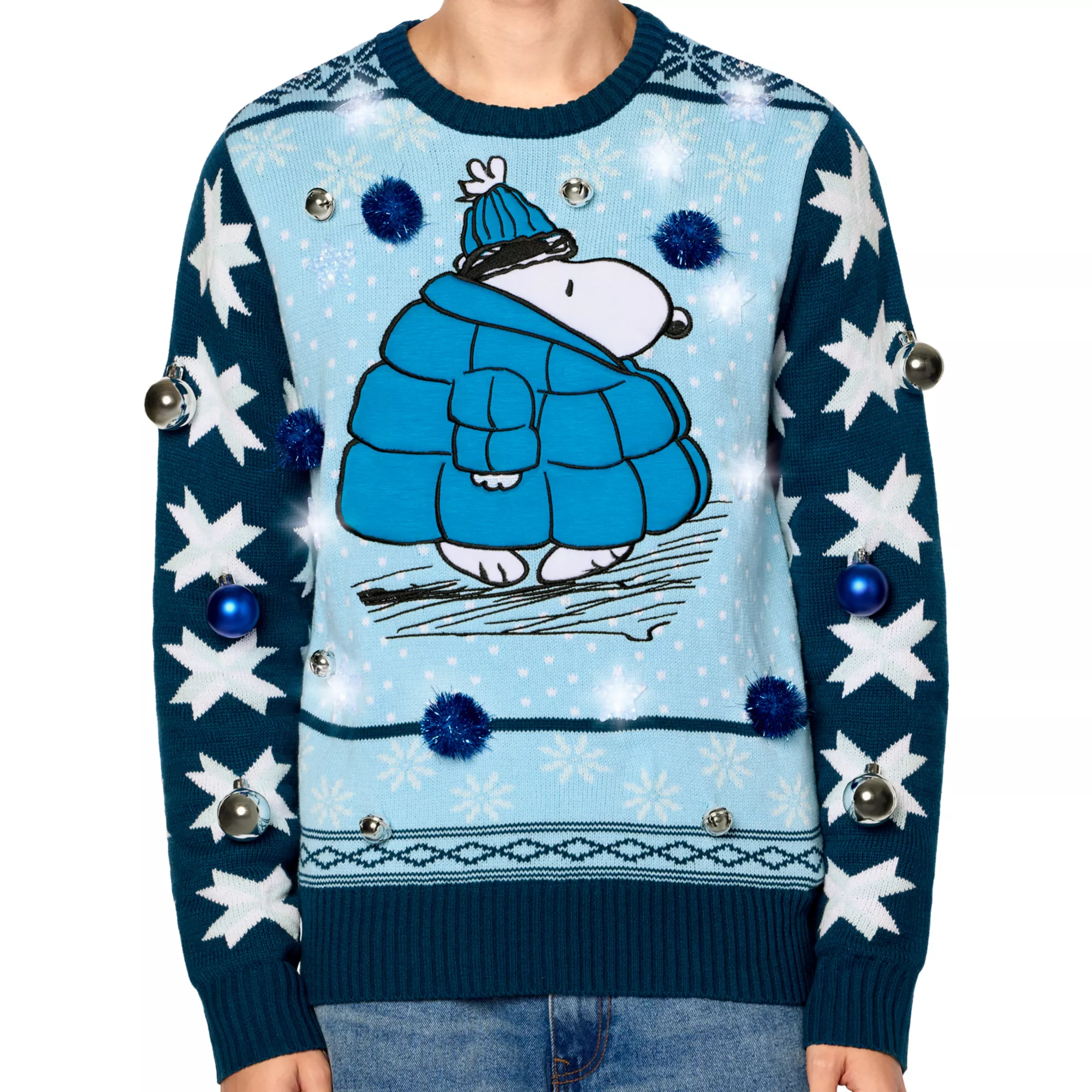Light-Up Snoopy Bundled Up Christmas Sweater - Peanuts