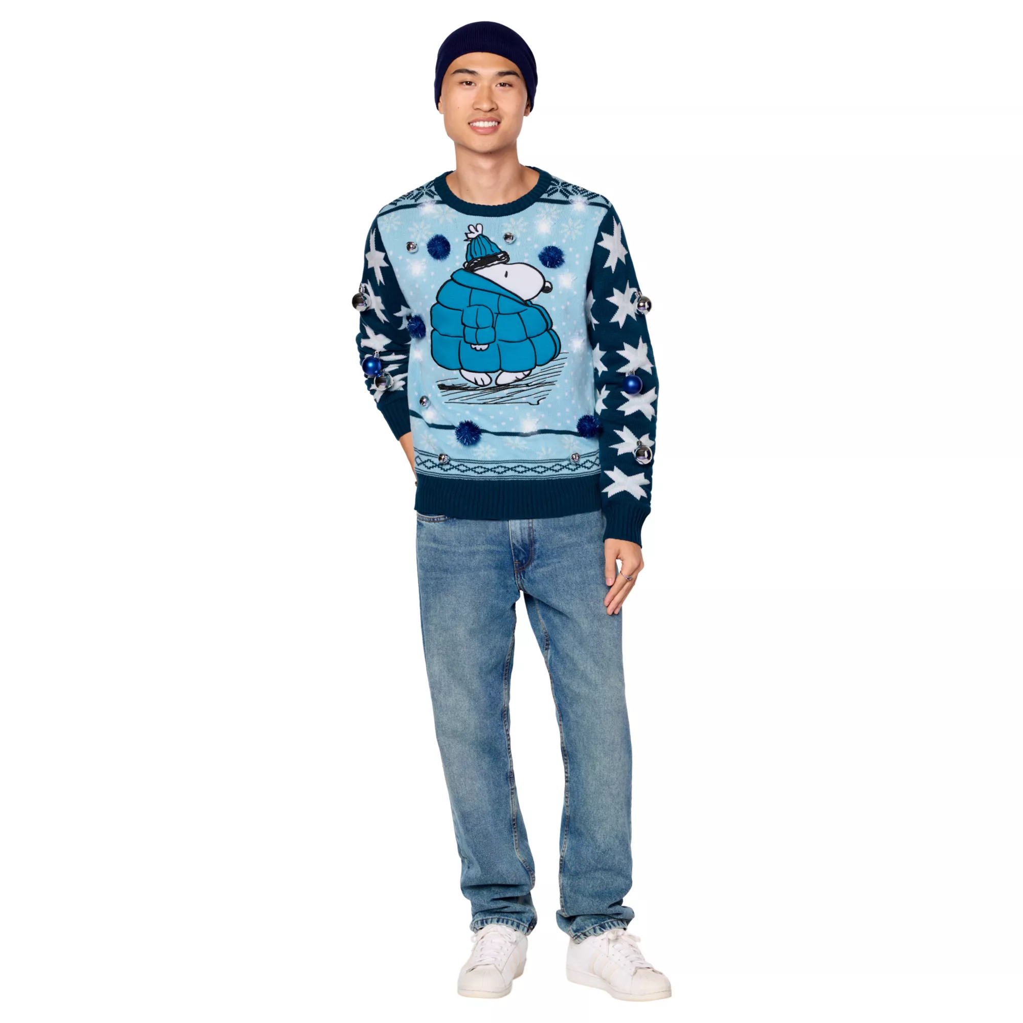 Light-Up Snoopy Bundled Up Christmas Sweater - Peanuts