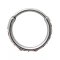 Pink and Silver Titanium CZ Hinged Hoop - 20 Gauge at Spencer's