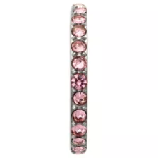 Pink and Silver Titanium CZ Hinged Hoop - 20 Gauge at Spencer's