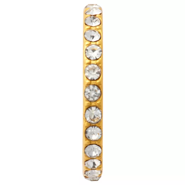 Gold Titanium CZ Hinged Hoop - 20 Gauge