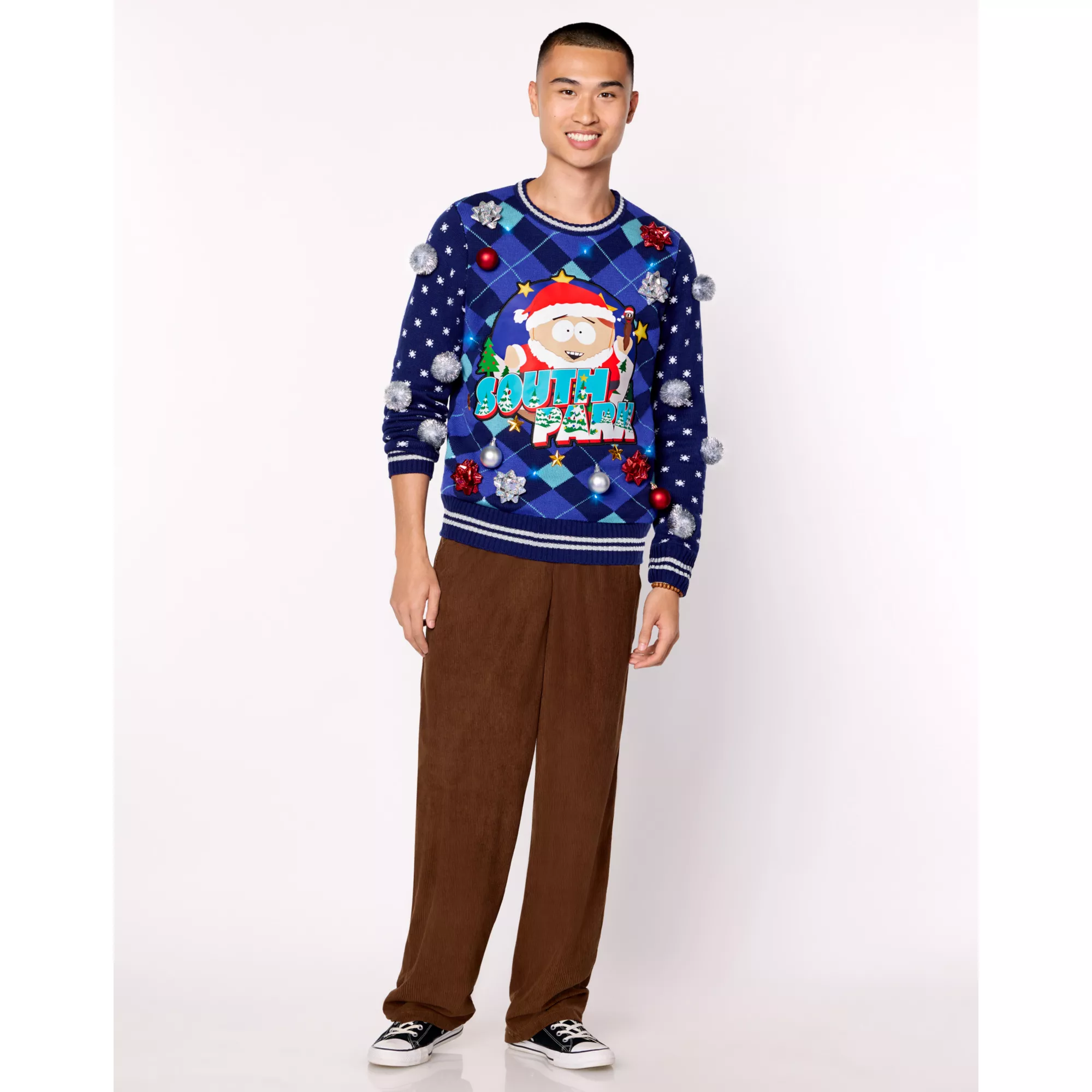 Light-Up South Park Cartman Greeting Card Christmas Sweater