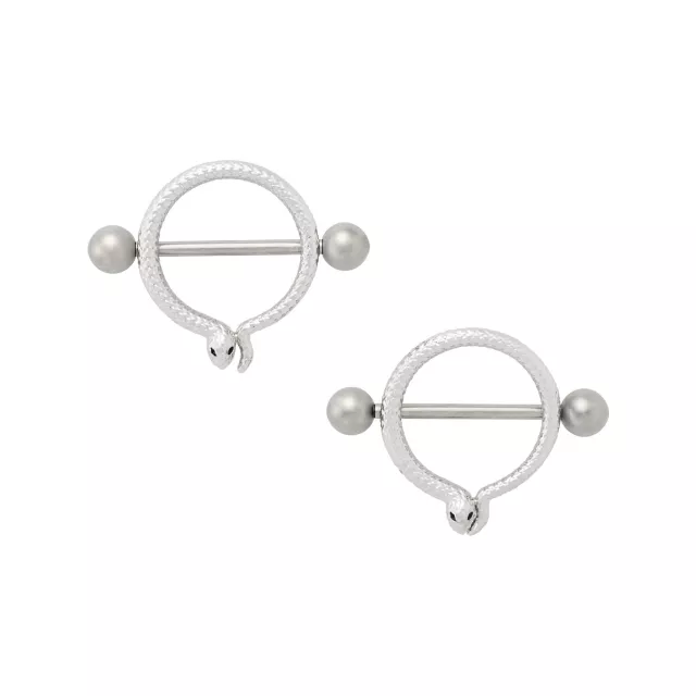Snake Nipple Shields - 14G at Spencer's