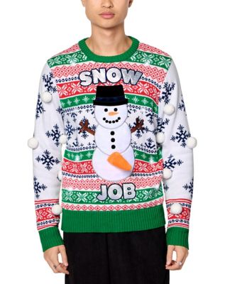 Light-Up Snow Job Christmas Sweater