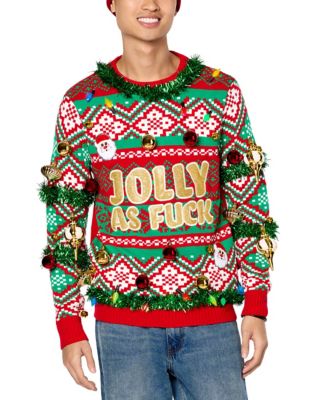 Light-Up Jolly As Fuck Christmas Sweater
