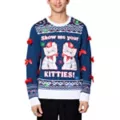 Light-Up Show Me Your Kitties Christmas Sweater at Spencer's