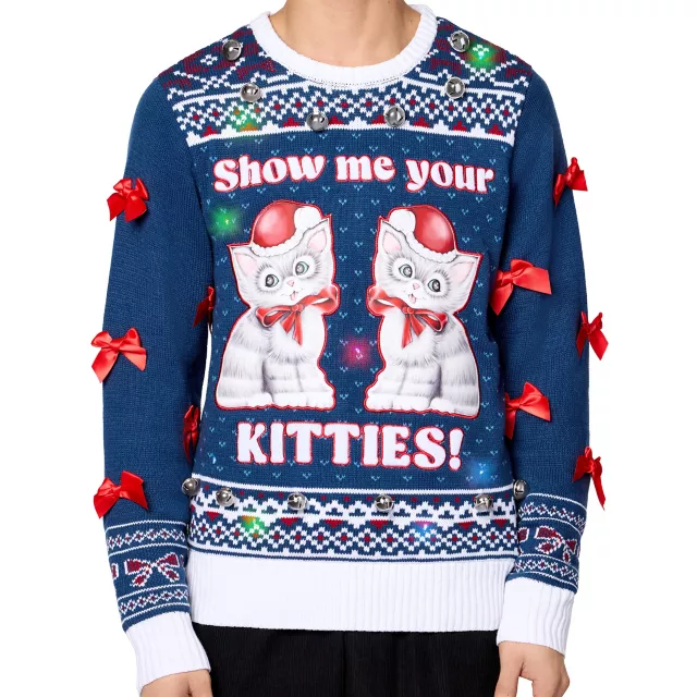 Light-Up Show Me Your Kitties Christmas Sweater at Spencer's