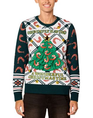 Light-Up Shrimply Having a Wonderful Christmastime Christmas Sweater