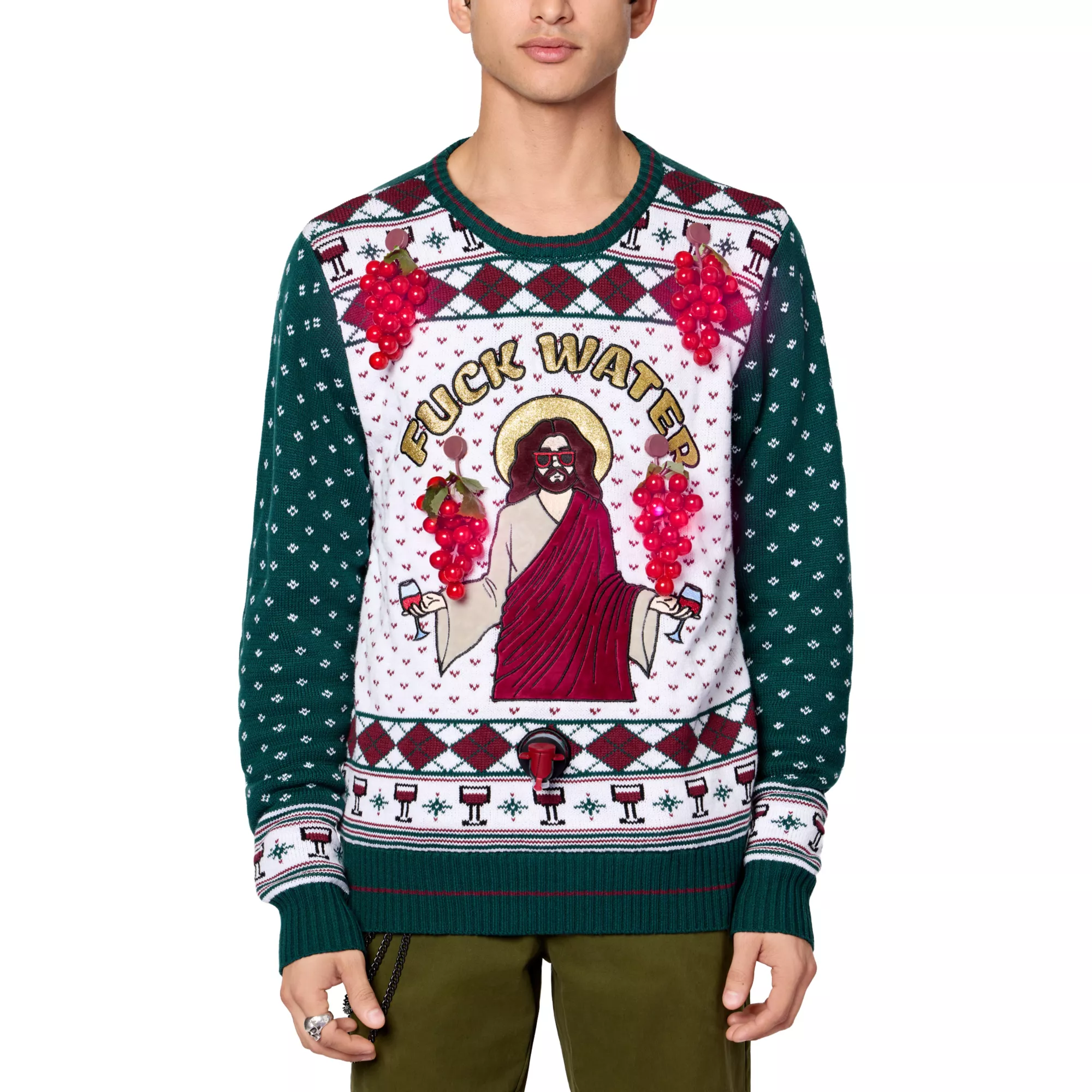 Light-Up Fuck Water Christmas Sweater