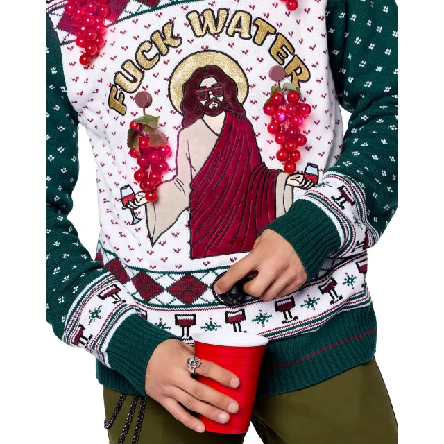 Light-Up Fuck Water Christmas Sweater