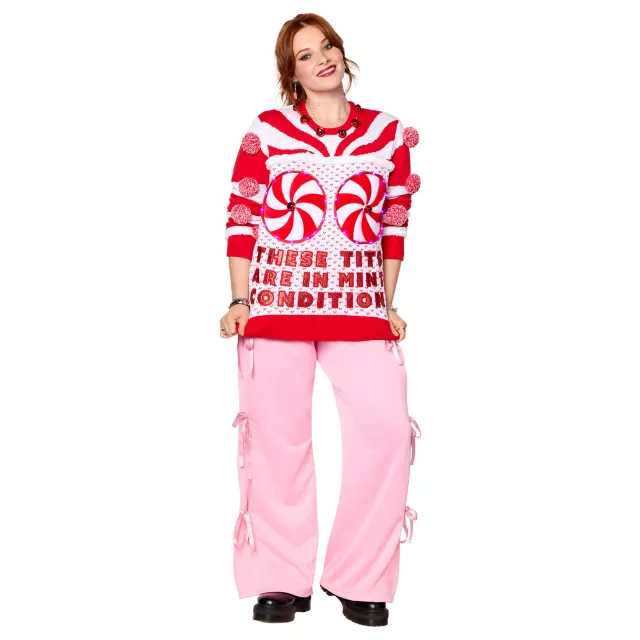 Light-Up These Tits are in Mint Condition Christmas Sweater
