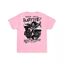 Evil Dead 2 Dead by Dawn x Bloody Disgusting Who Will Survive T Shirt at Spencer's