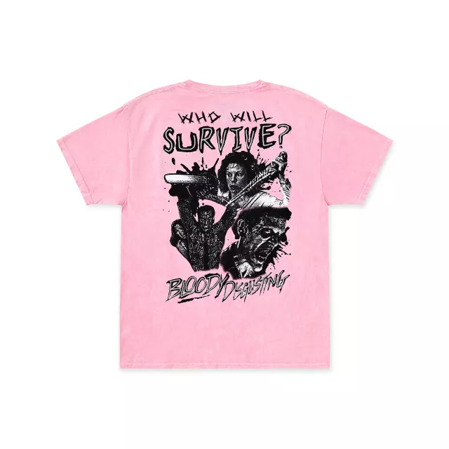 Evil Dead 2 Dead by Dawn x Bloody Disgusting Who Will Survive T Shirt at Spencer's
