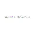 Multi-Pack CZ Star and Rainbow Nose Pin and Hoop Rings 6 Pack - 20 Gauge at Spencer's