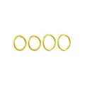 Multi-Pack 14K Gold Hinge Hoops 4 Pack - 14 Gauge at Spencer's