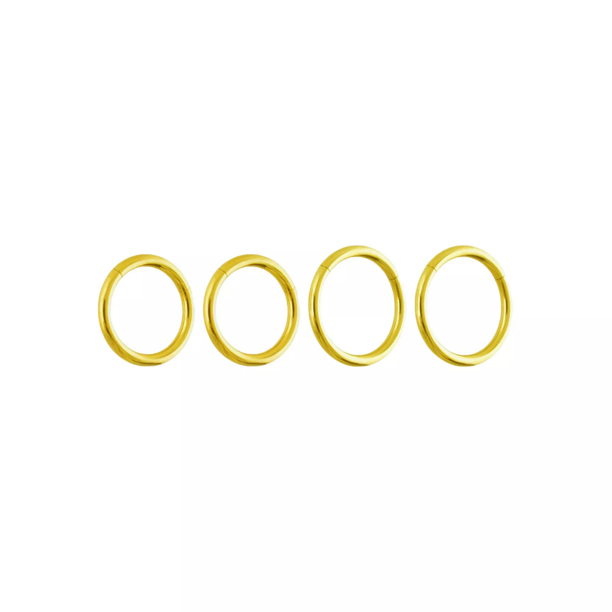 Multi-Pack 14K Gold-Plated Hinged Hoops 4 Pack - 14 Gauge at Spencer's