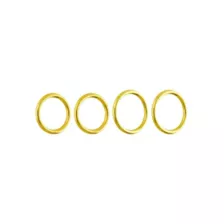 Multi-Pack 14K Gold Hinge Hoops 4 Pack - 14 Gauge at Spencer's