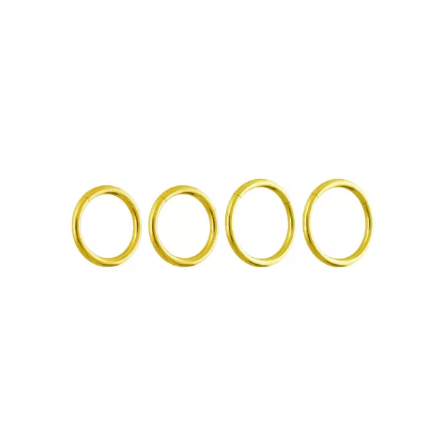 Multi-Pack 14K Gold Hinge Hoops 4 Pack - 14 Gauge at Spencer's