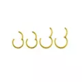 Multi-Pack 14K Gold Hinge Hoops 4 Pack - 14 Gauge at Spencer's