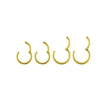Multi-Pack 14K Gold Hinge Hoops 4 Pack - 14 Gauge at Spencer's