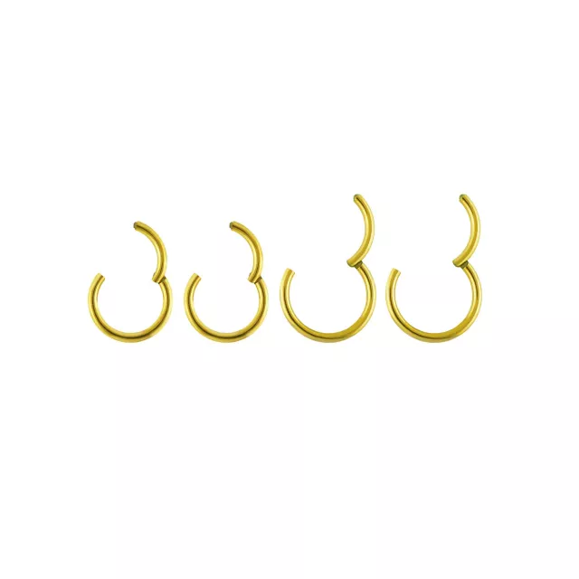 Multi-Pack 14K Gold Hinge Hoops 4 Pack - 14 Gauge at Spencer's