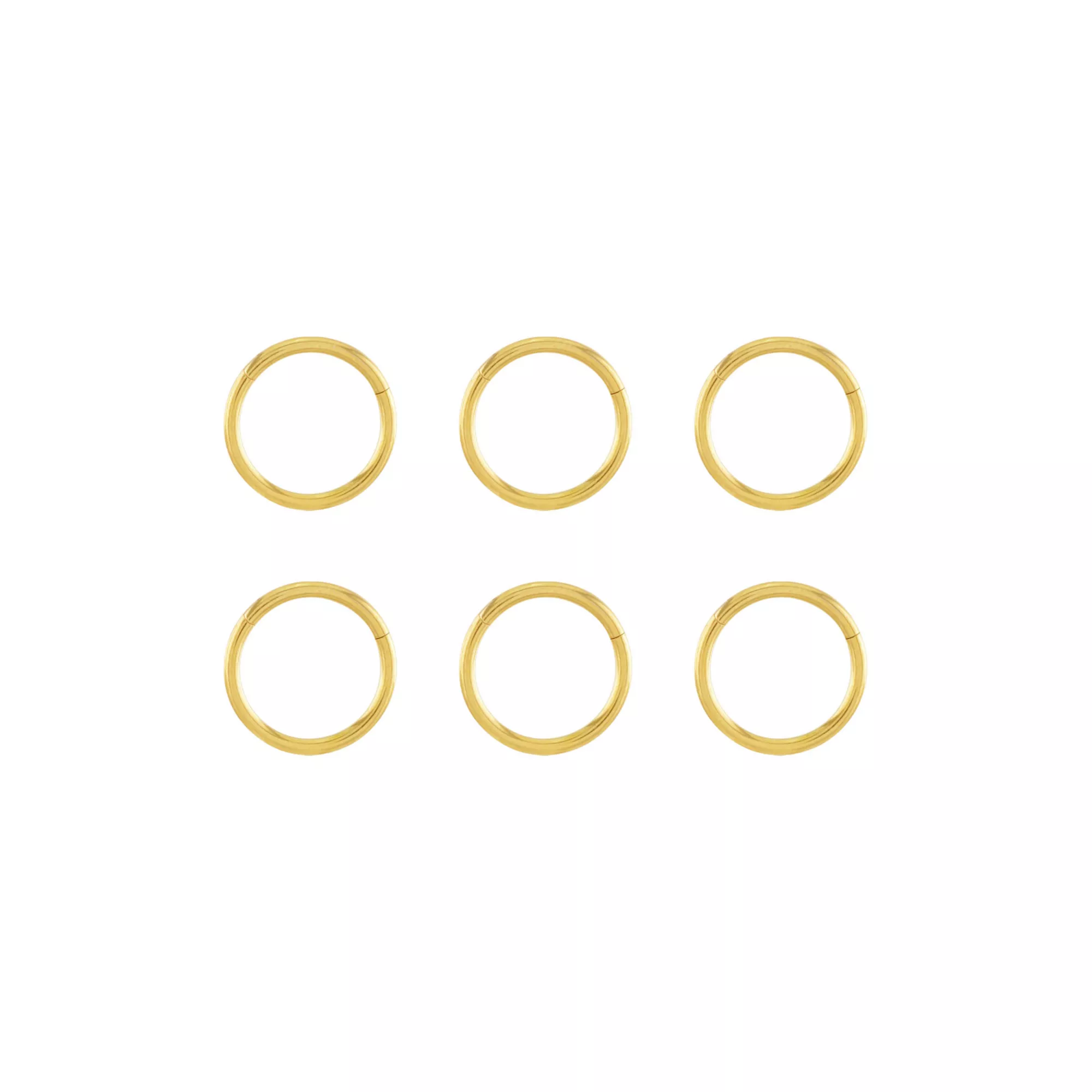 Multi-Pack 14K Gold-Plated Hinged Hoops 6 Pack - 16 Gauge at Spencer's