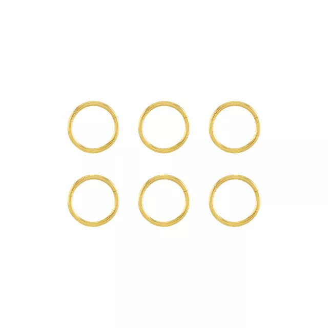 Multi-Pack 14K Gold Hinge Hoops 6 Pack - 16 Gauge at Spencer's