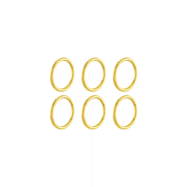 Multi-Pack 14K Gold Hinge Hoops 6 Pack - 16 Gauge at Spencer's