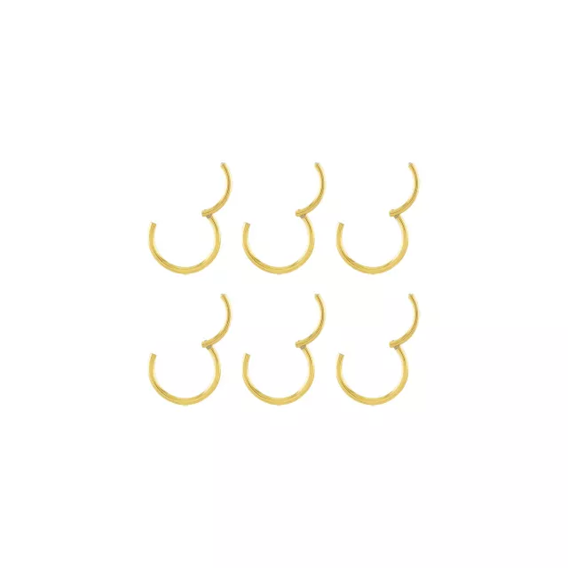 Multi-Pack 14K Gold Hinge Hoops 6 Pack - 16 Gauge at Spencer's
