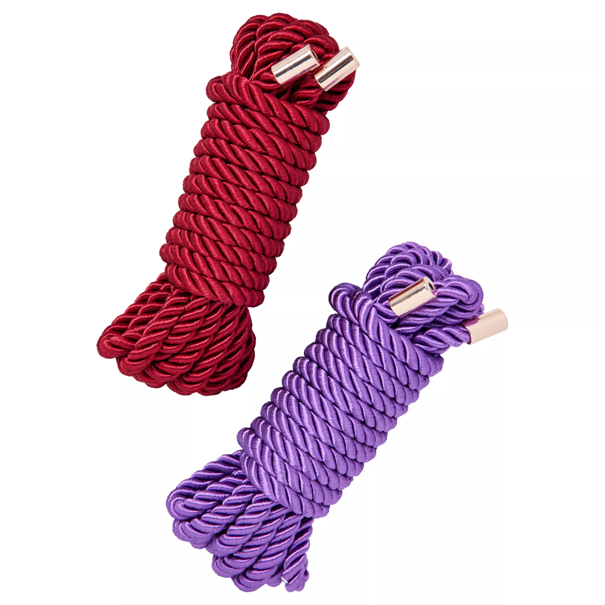 Burgundy and Purple Silky Shackles Bondage Rope 2 Pack - Pleasure Bound at Spencer's