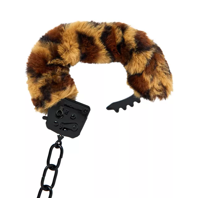 Heavy Gauge Cheetah Furry Cuffs - Pleasure Bound at Spencer's