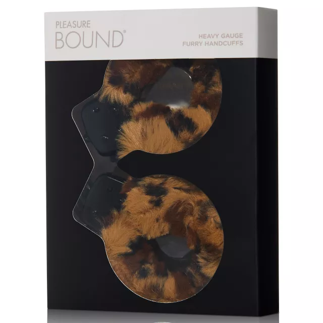 Heavy Gauge Cheetah Furry Cuffs - Pleasure Bound at Spencer's