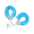 Light Blue Furry Handcuffs - Pleasure Bound at Spencer's