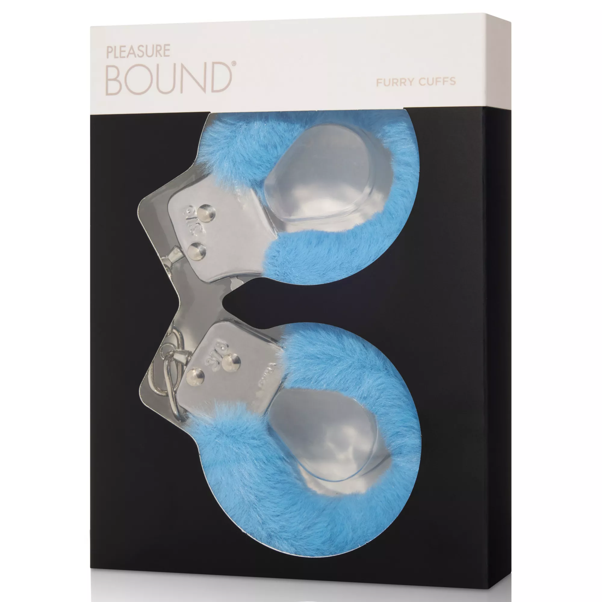Light Blue Furry Handcuffs - Pleasure Bound at Spencer's